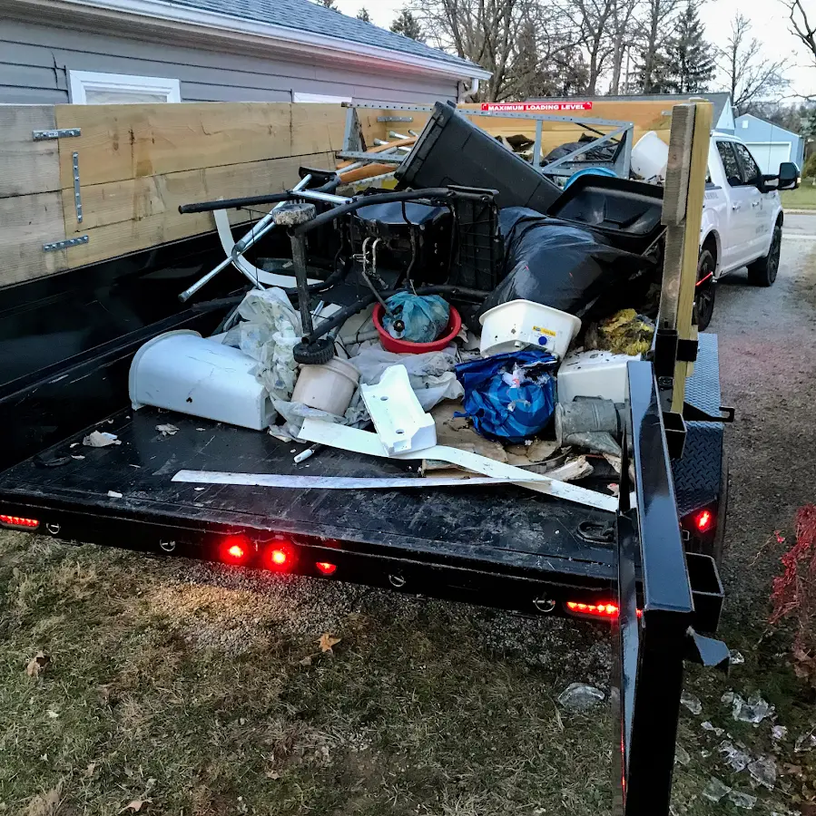 Roll-off dumpster delivered to a residential driveway in North Adams