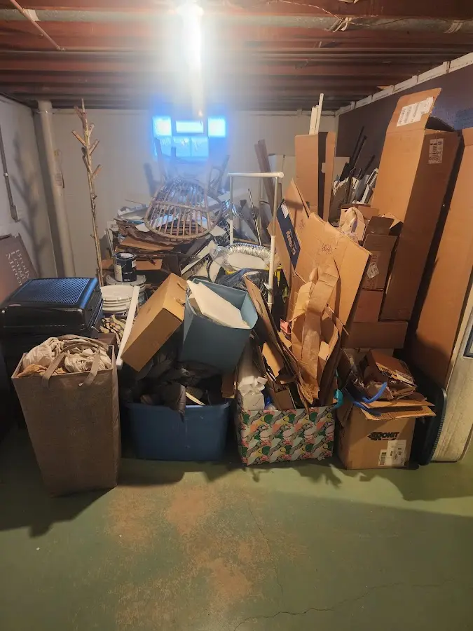 Roll-off dumpster container at job site for Cleanout Dumpster Rental in North Adams